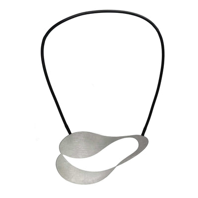 Rise Necklace - Raw Stainless Steel - inSync design