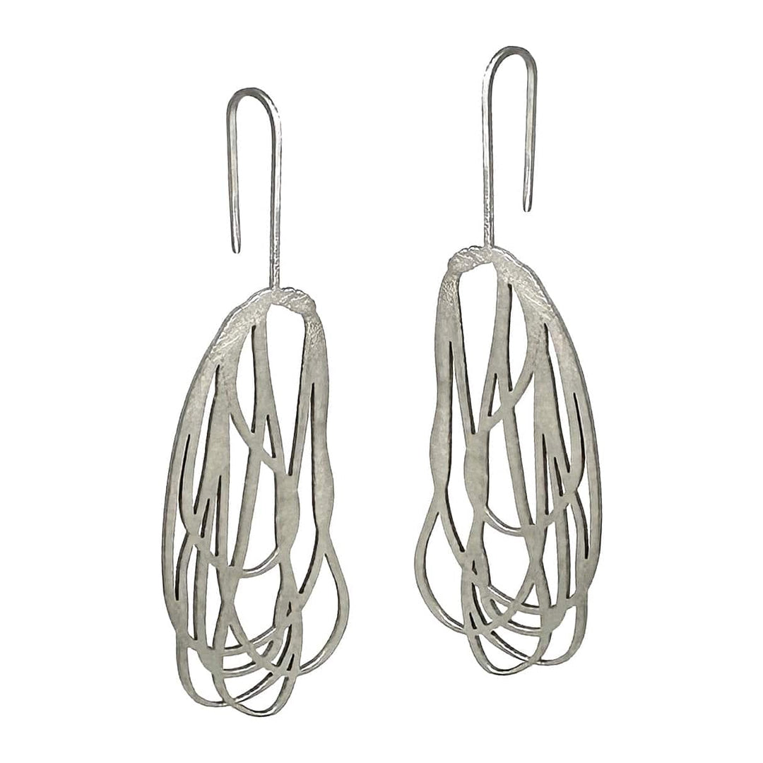 Rope Earring - Raw Stainless Steel - inSync design