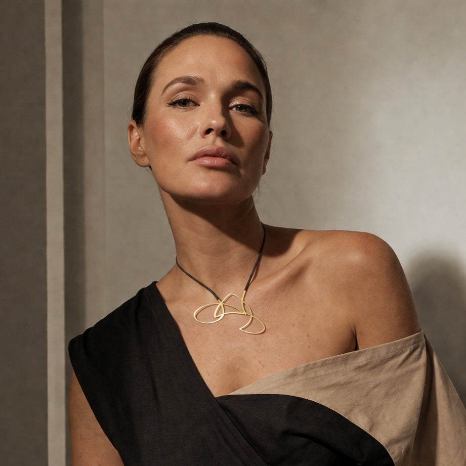 Scoop Necklace - 22ct Matt Gold Plate - inSync design