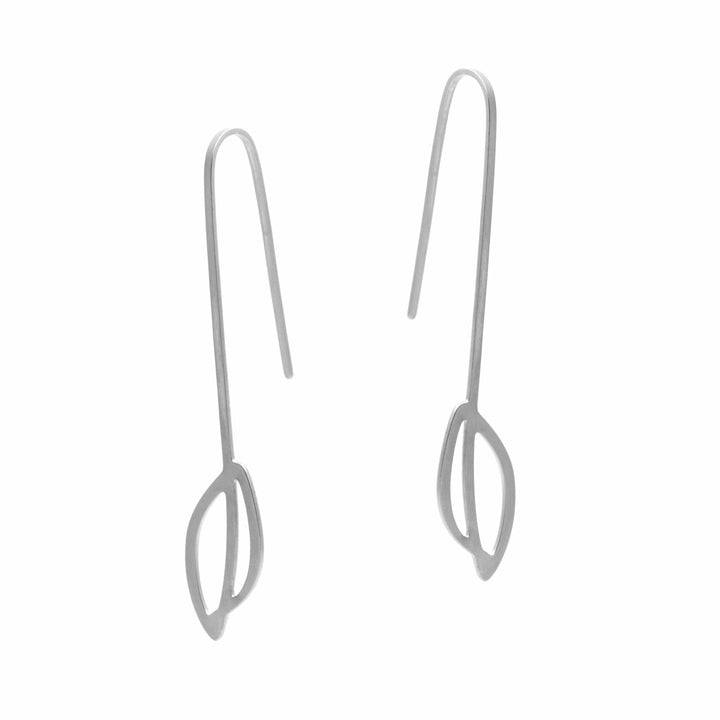 Seedling Earrings - Raw Stainless Steel - inSync design