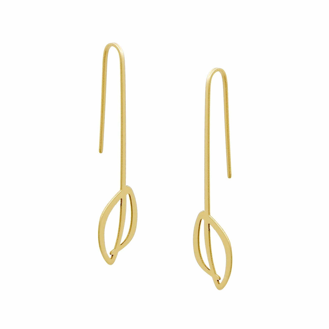 Seedling Earrings - Raw Stainless Steel - inSync design