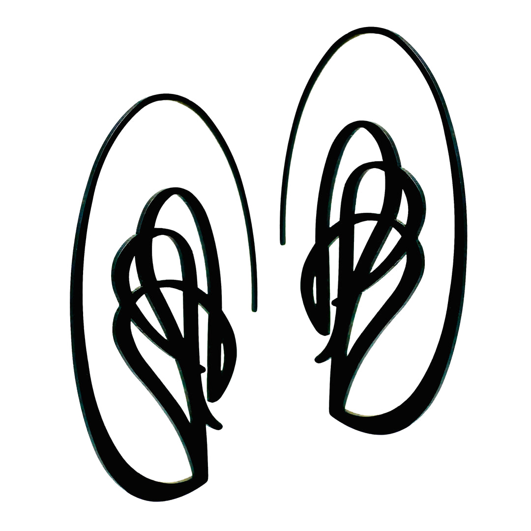 Swag Hoop Earrings - 22ct Matt Gold Plate - inSync design