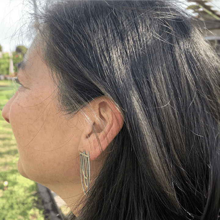 Swell Stud Earrings - 22ct Matt Gold Plate - inSync design