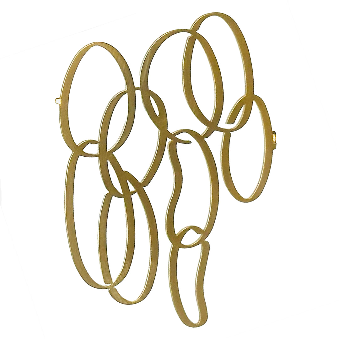 Tether Brooch - 22ct Matt Gold Plate - inSync design