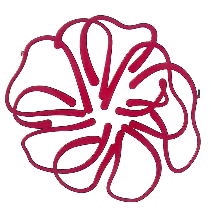 unfurl brooch in claret red finish