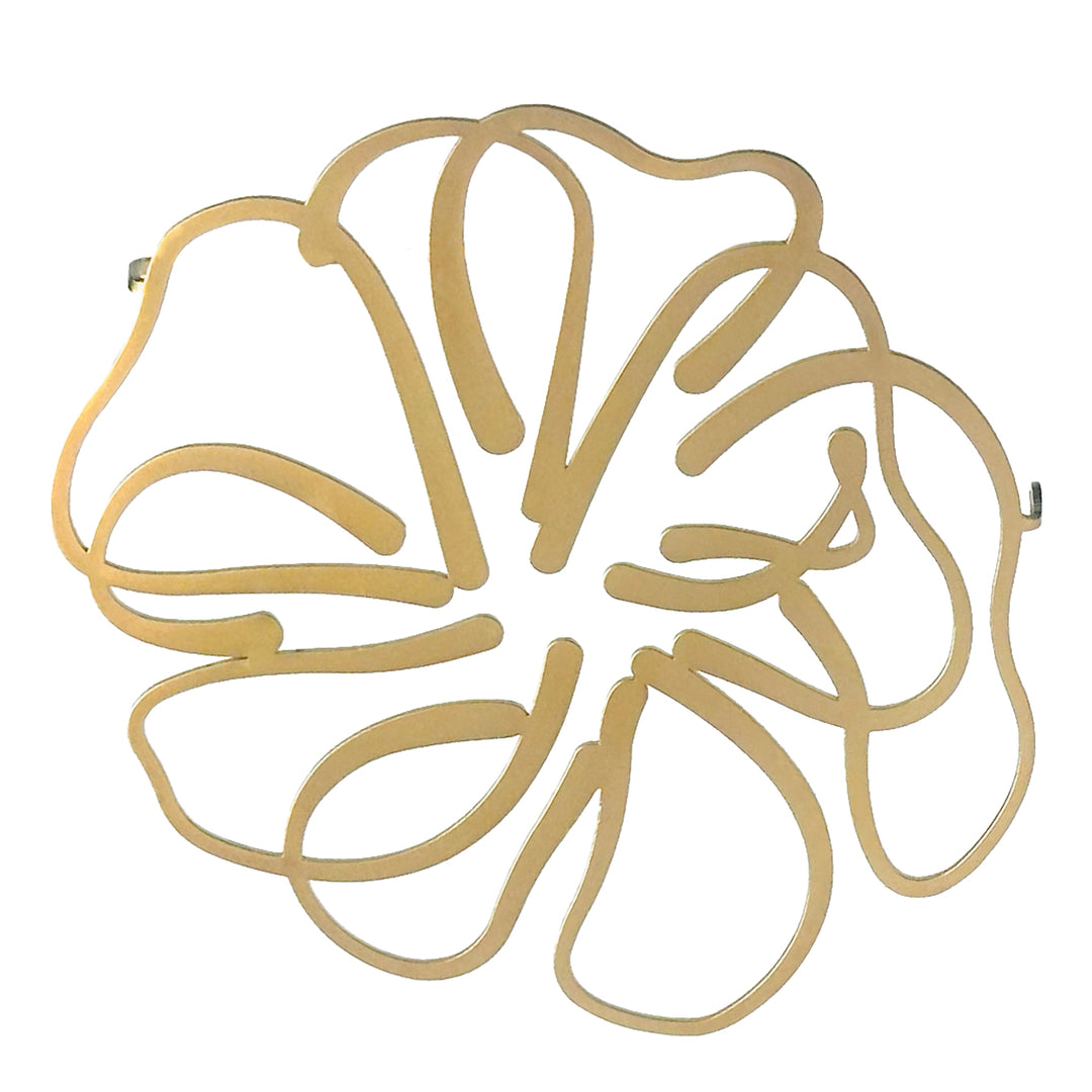 unfurl brooch in 22ct gold plated finish
