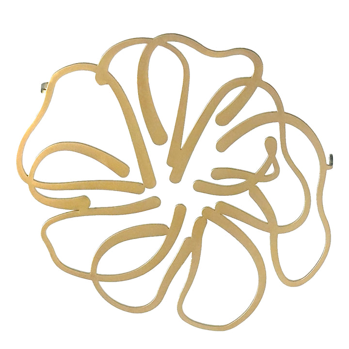 unfurl brooch in 22ct gold plated finish