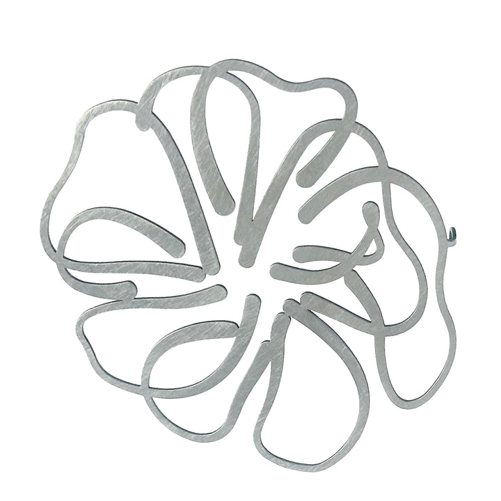 unfurl brooch in stainless steel