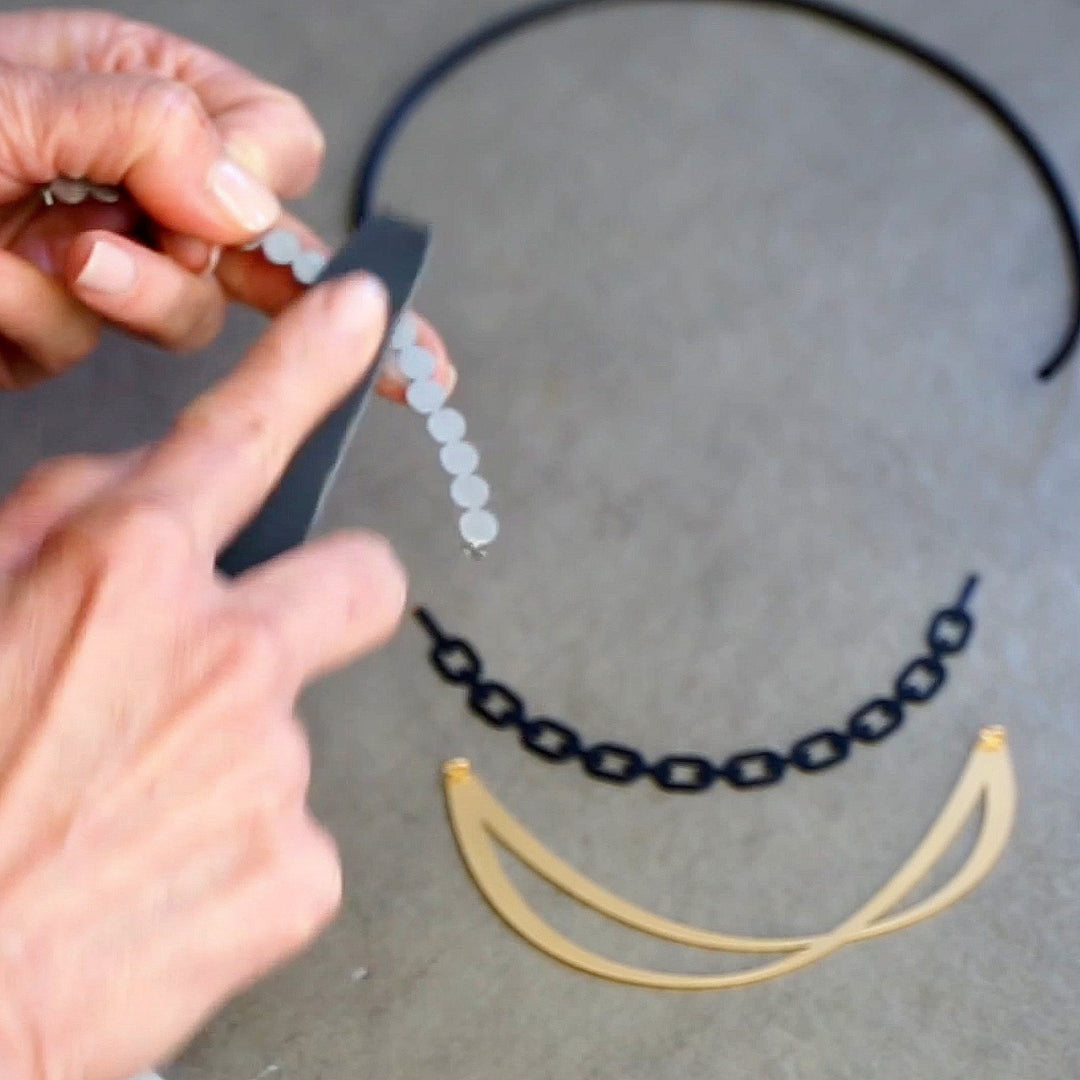 X2 Calibre Necklace - Raw/Black/Gold - inSync design