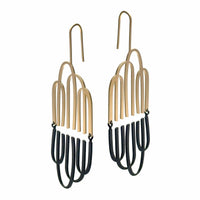 X2 Range Earrings - Gold/ Black