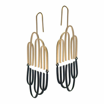 X2 Range Earrings - Raw/ Black - inSync design