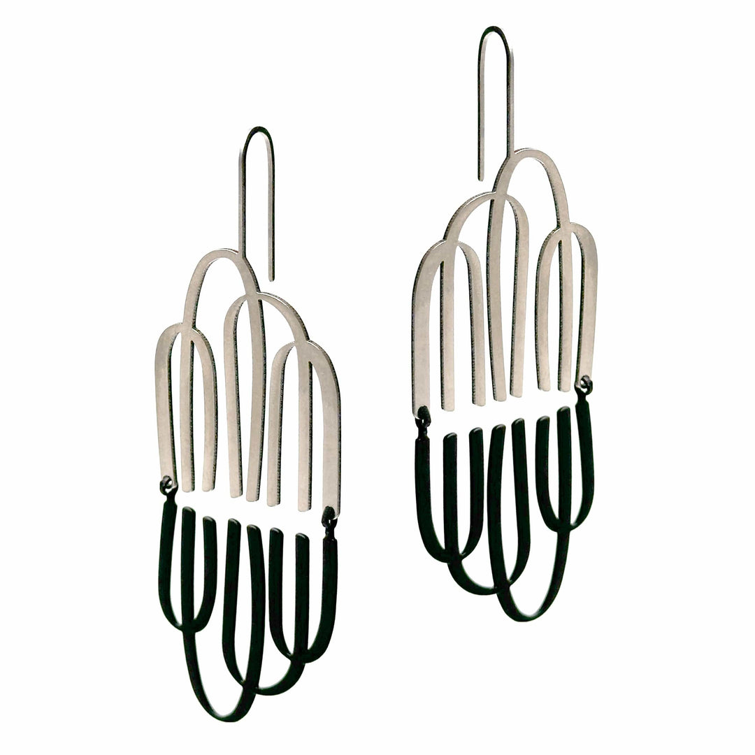 X2 Range Earrings - Raw/ Black - inSync design