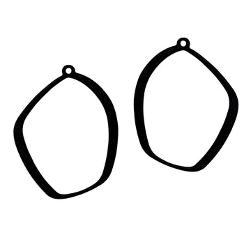 X2 Small Stud Earrings - Additional 2nd Layer - Black - inSync design