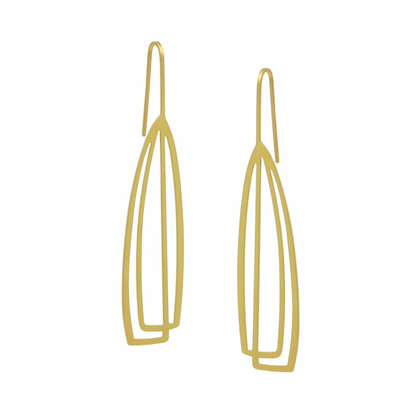 Arch Earrings - 22ct Matt Gold Plate - inSync design