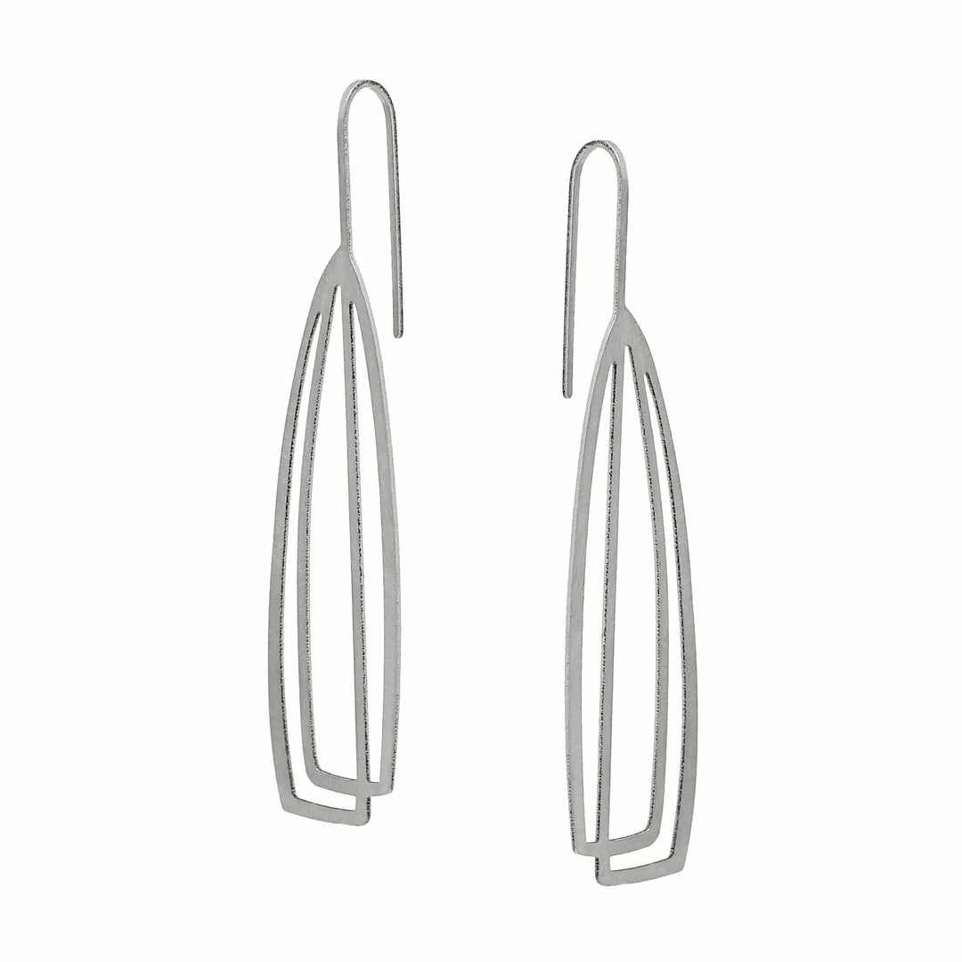 Arch Earrings - Raw Stainless Steel - inSync design