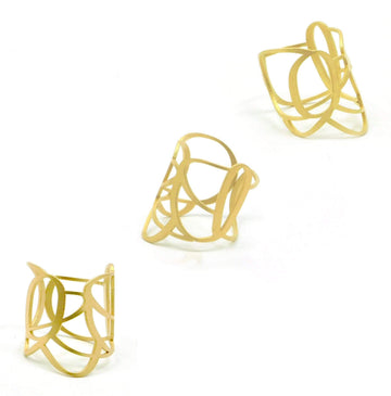 Atria Ring - 22ct Matt Gold Plate - inSync design