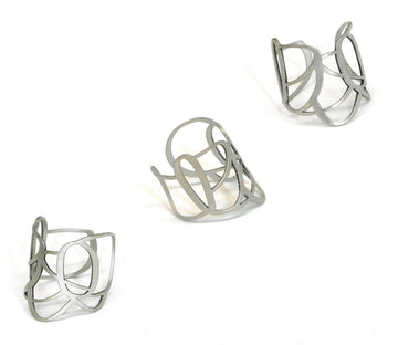 Atria Ring - Raw Stainless Steel - inSync design