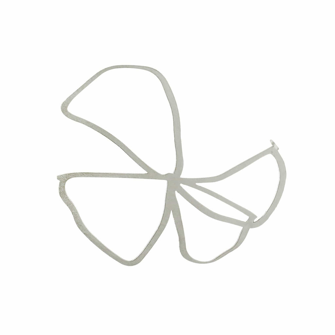 Bloom Brooch - Raw Stainless Steel - inSync design