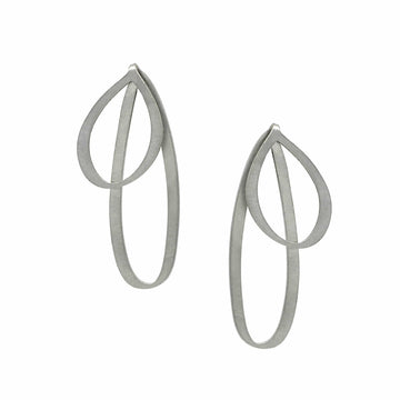 Bow Stud Earrings - Raw Stainless Steel - Bundle add-on - inSync design