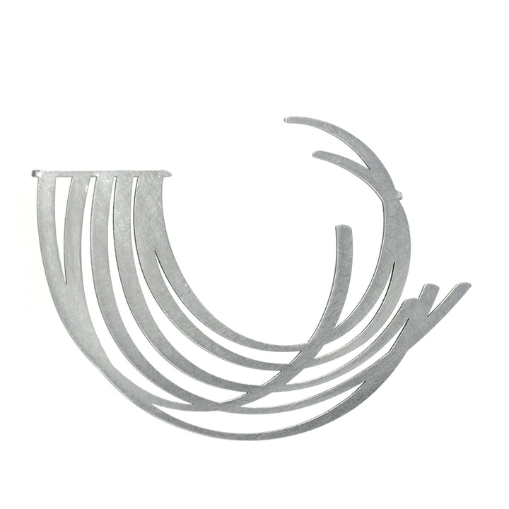 Breath Brooch - Raw Stainless Steel - inSync design