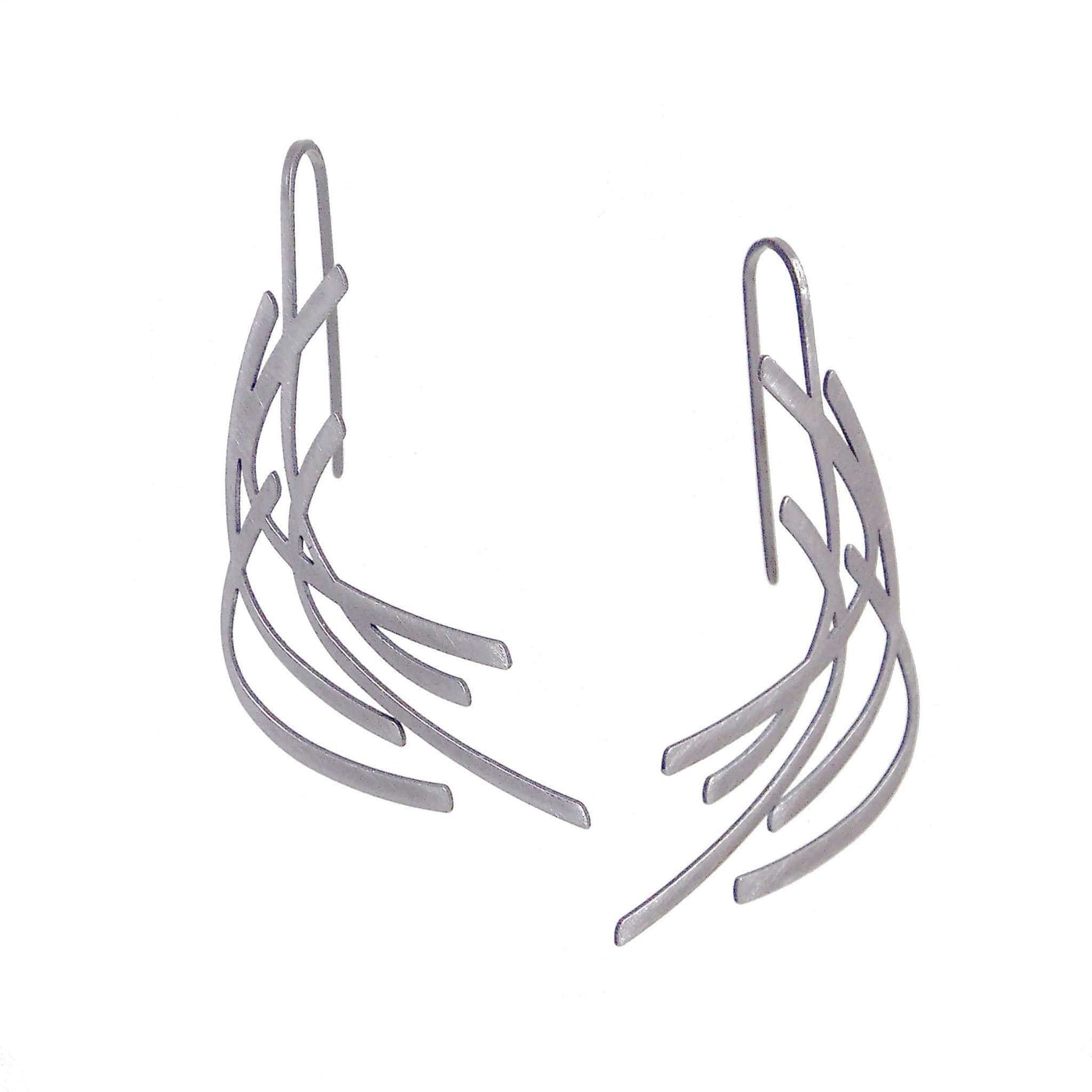 Camber Earrings - Raw Stainless Steel - inSync design