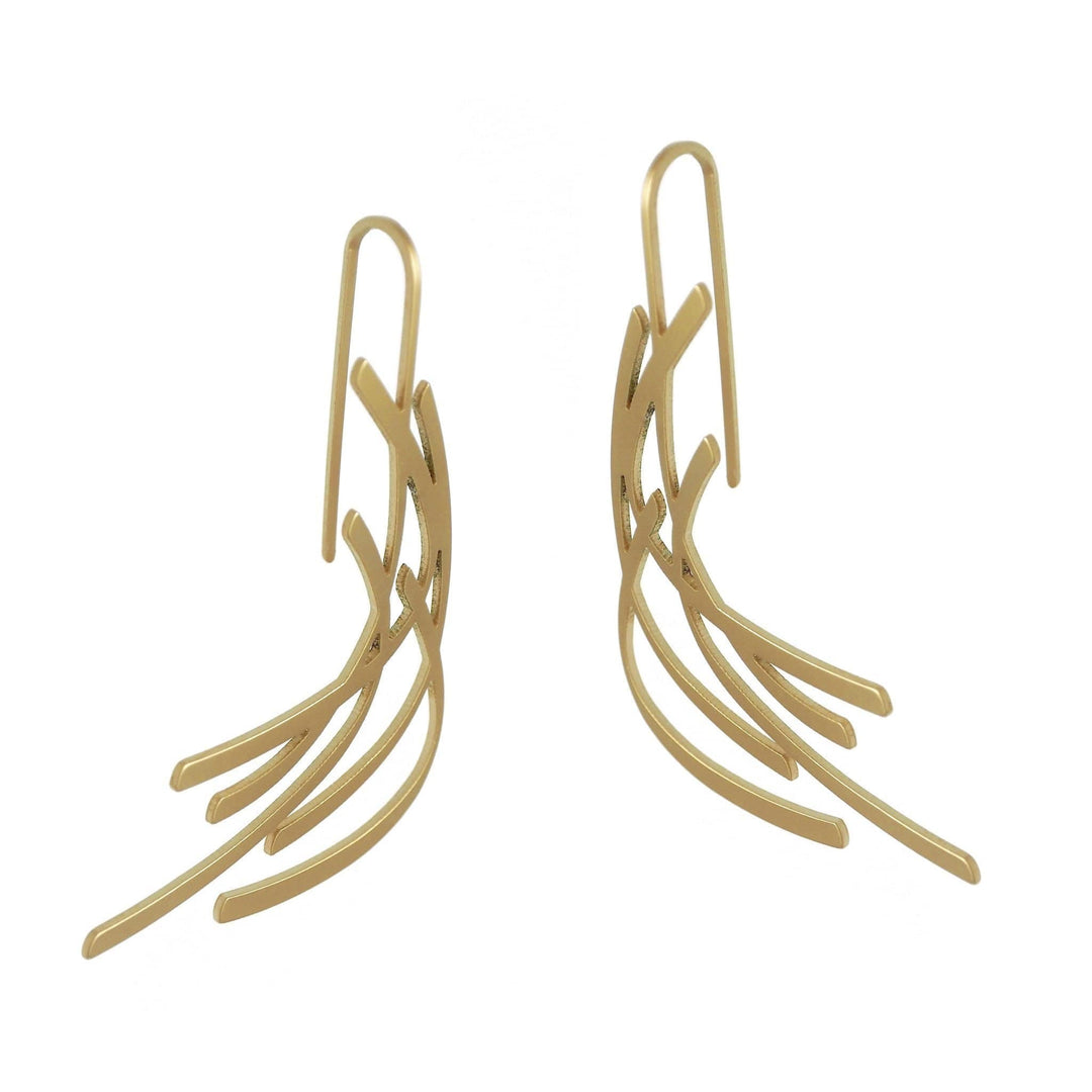 Camber Earrings - Raw Stainless Steel - inSync design