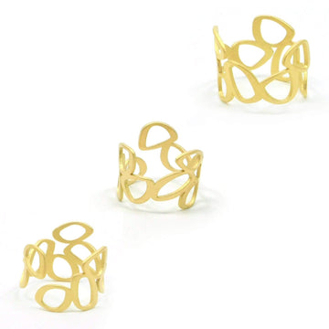 Clique Ring - 22ct Matt Gold Plate - Bundle add-on - inSync design