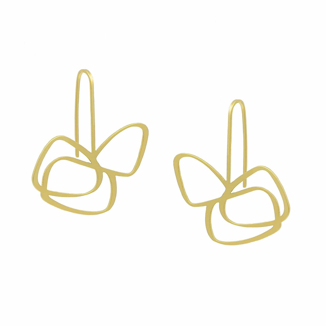 Clover Earrings - Raw Stainless Steel - inSync design