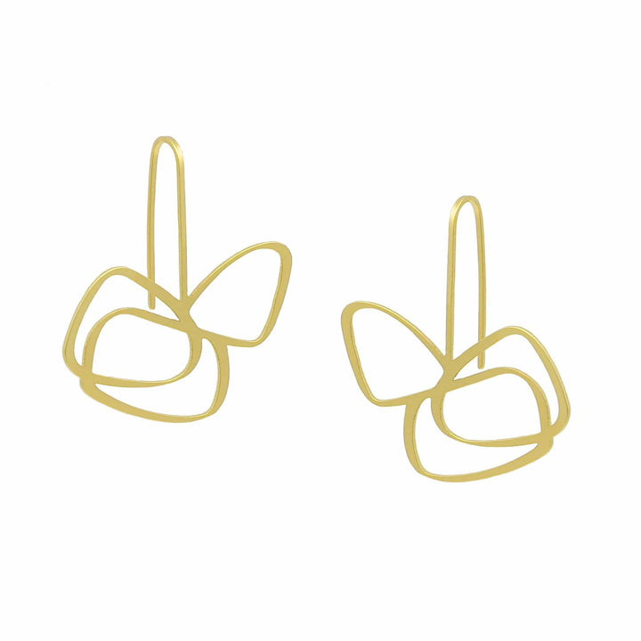 Clover Earrings - Raw Stainless Steel - inSync design