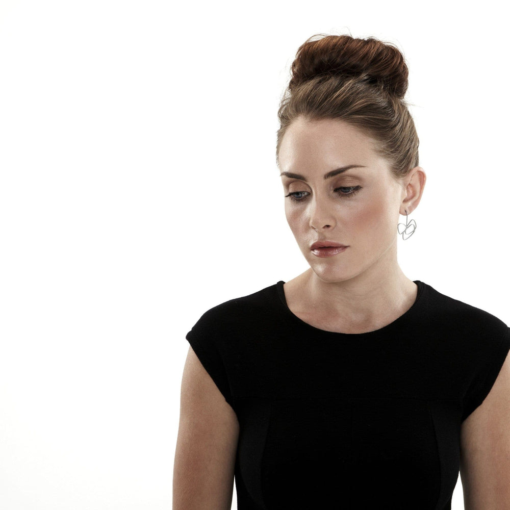 Clover Earrings - Raw Stainless Steel - inSync design