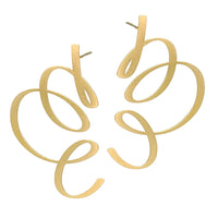 Collect Stud Earrings - 22ct Matt Gold Plate