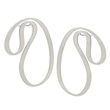 Contort Stud Earrings - Raw Stainless Steel - Bundle add-on - inSync design