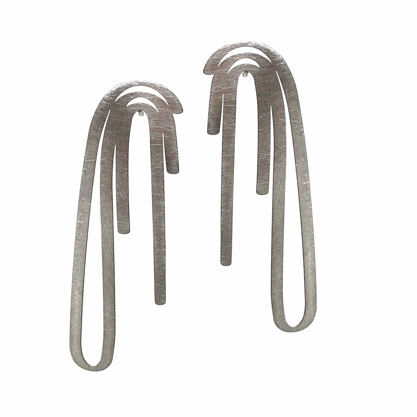 Flaunt Stud Earrings - Raw Stainless Steel - inSync design