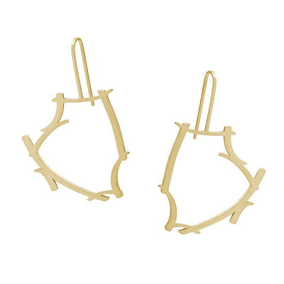 Copula Earrings - 22ct Matt Gold Plate - inSync design