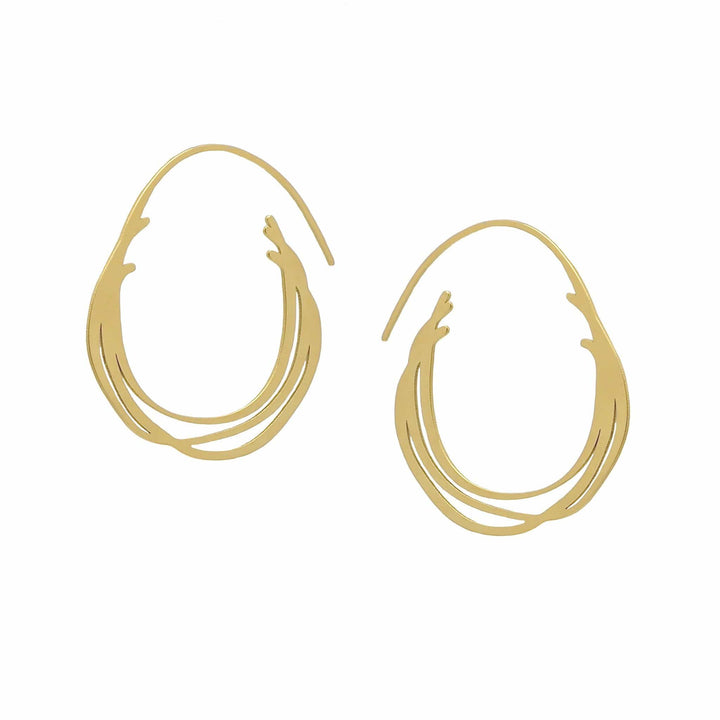 Creel Hoop Earrings - 22ct Matt Gold Plate - inSync design