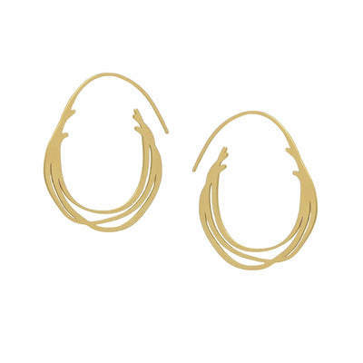 Creel Hoop Earrings - Raw Stainless Steel - inSync design
