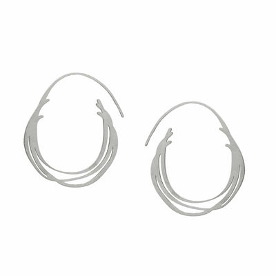 Creel Hoop Earrings - Raw Stainless Steel - inSync design