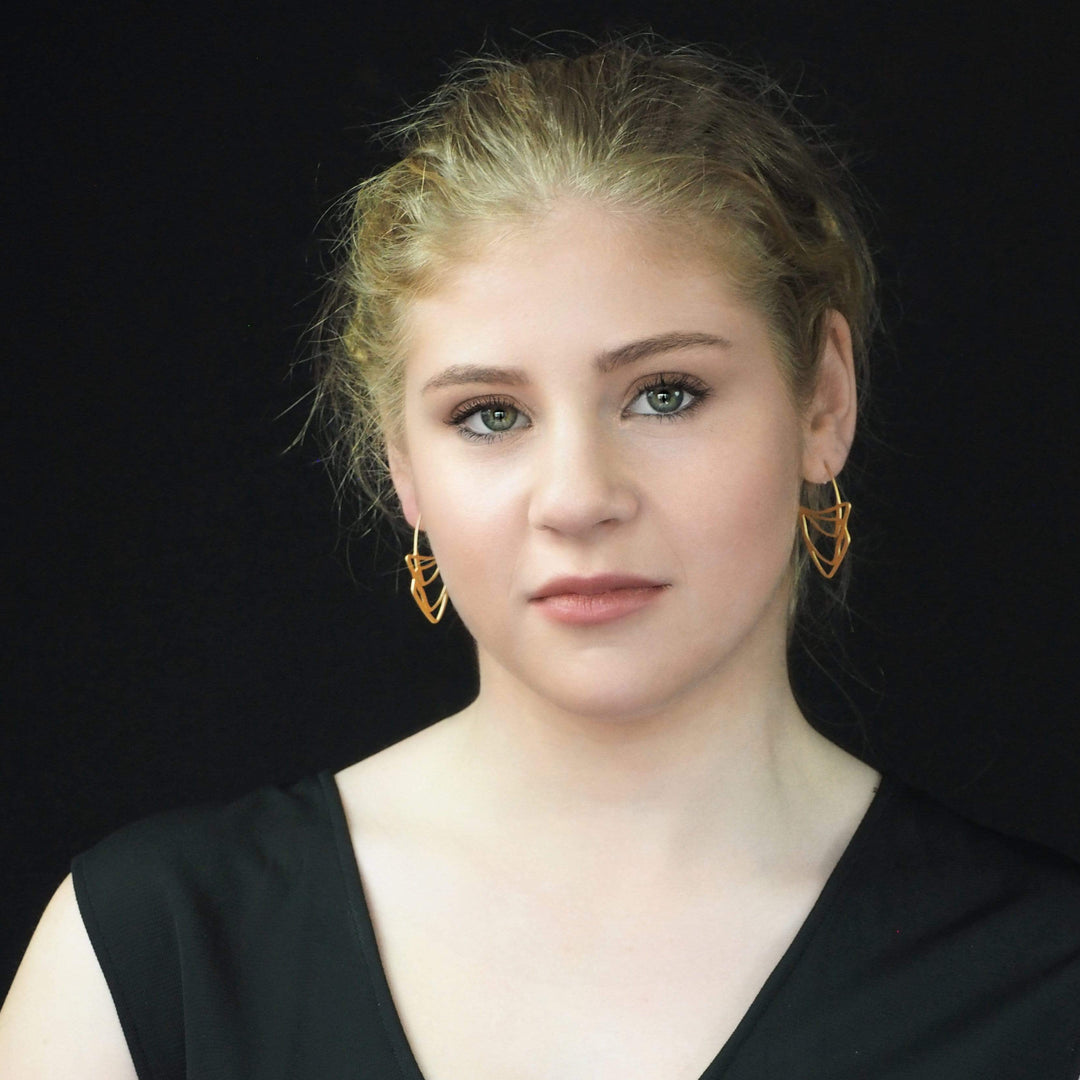 Crest Hoop Earrings - 22CT Gold Plate - inSync design