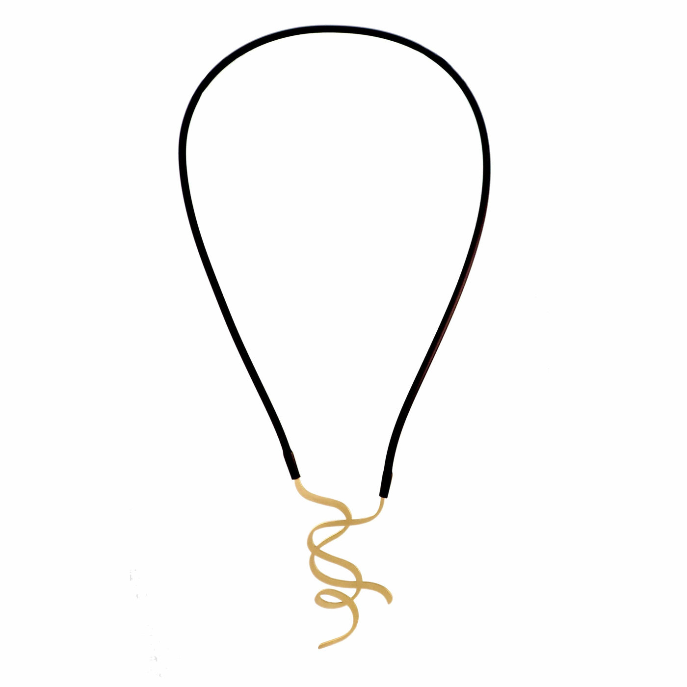 Curl Necklace - 22ct Matt Gold Plate - inSync design