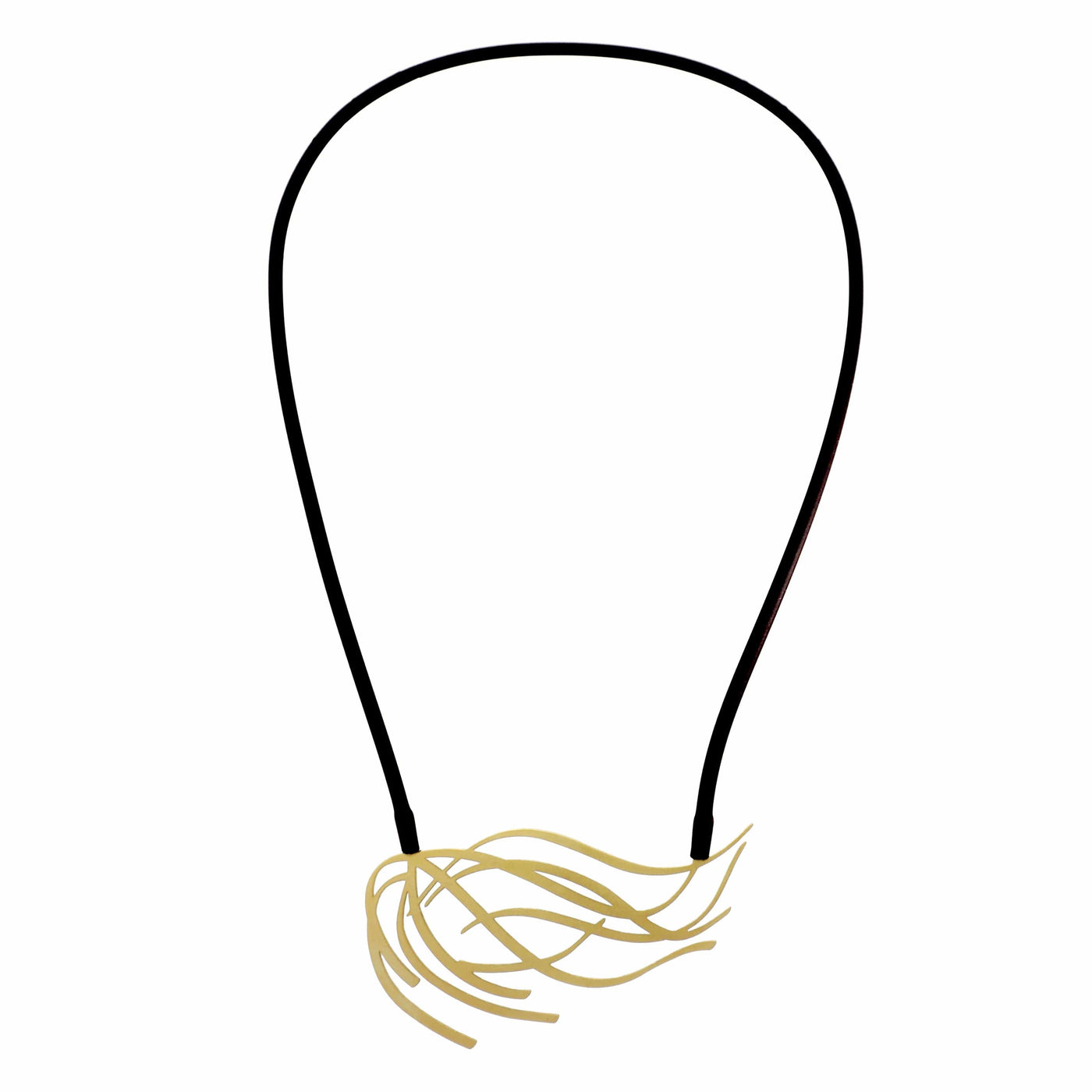 Current Necklace - 22CT Matt Gold Plate - inSync design