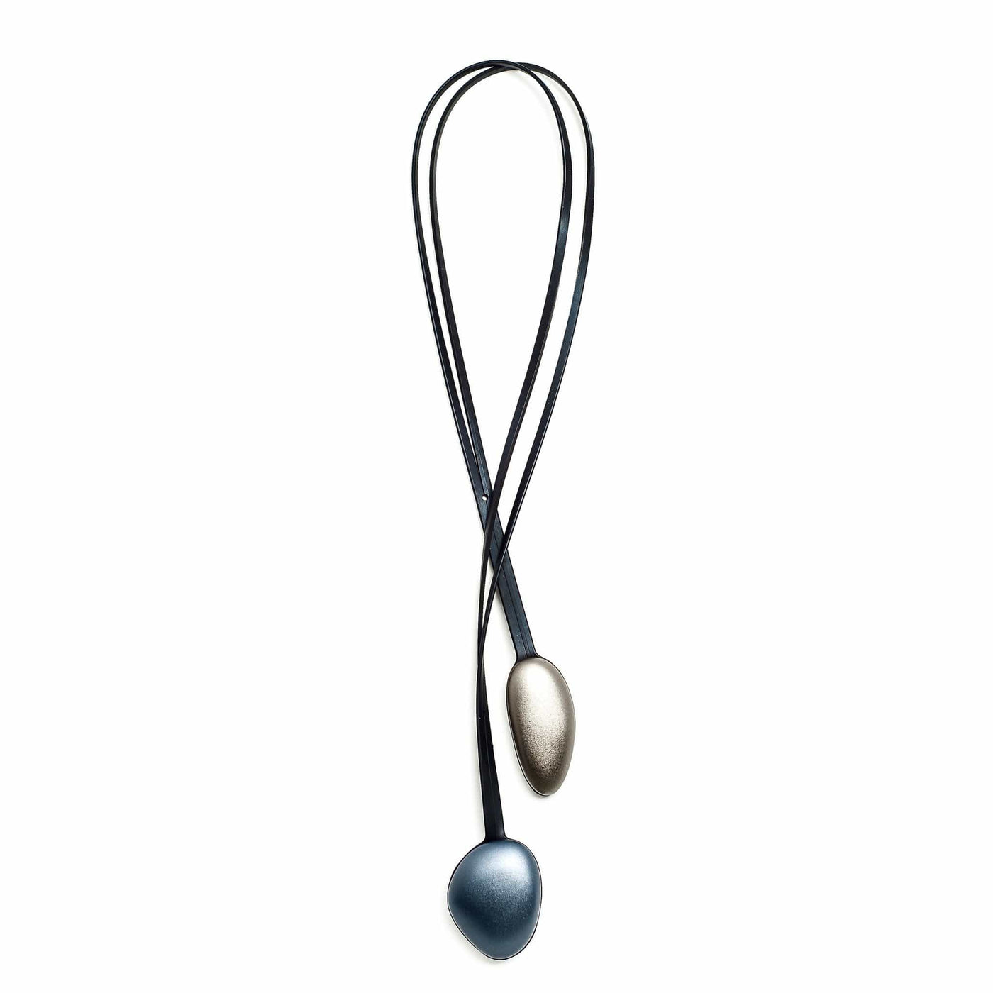 Double Pebble Necklace - Navy/ Mauve - inSync design