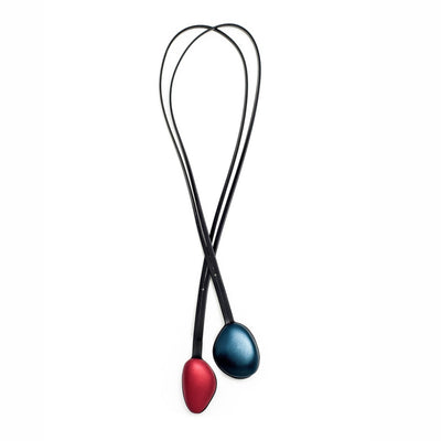 Double Pebble Necklace - Ruby/ Navy - inSync design