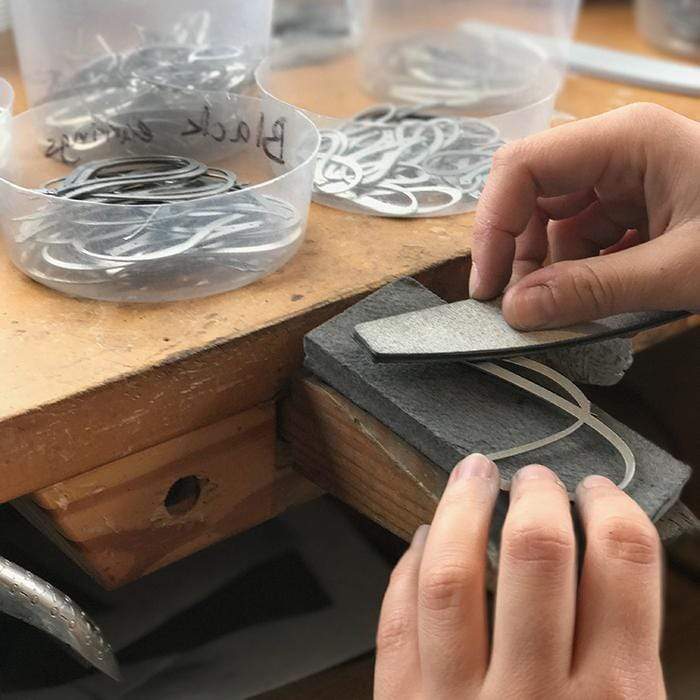 Echo Hoop Earrings - Raw Stainless Steel - inSync design