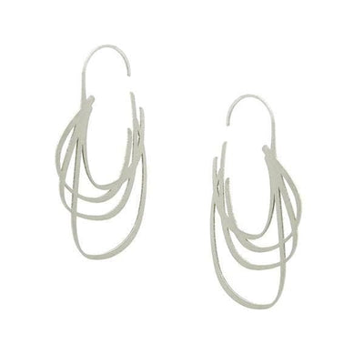 Echo Hoop Earrings - Raw Stainless Steel - inSync design