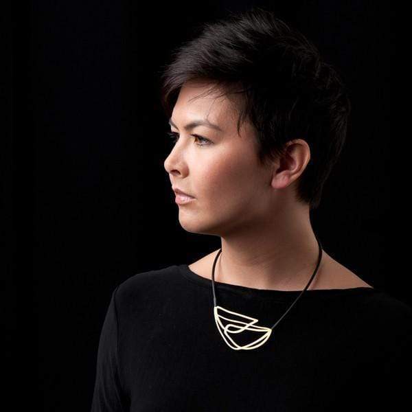 Entwine Necklace - Raw Stainless Steel - inSync design