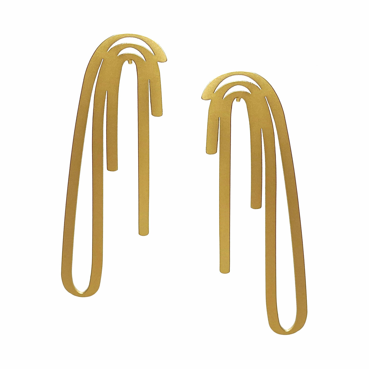 Flaunt Stud Earrings - 22ct Matt Gold Plate - inSync design