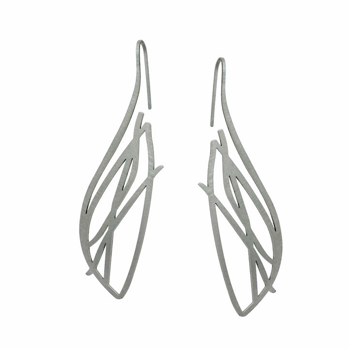 Flight Earrings - 22ct Matt Gold Plate - inSync design