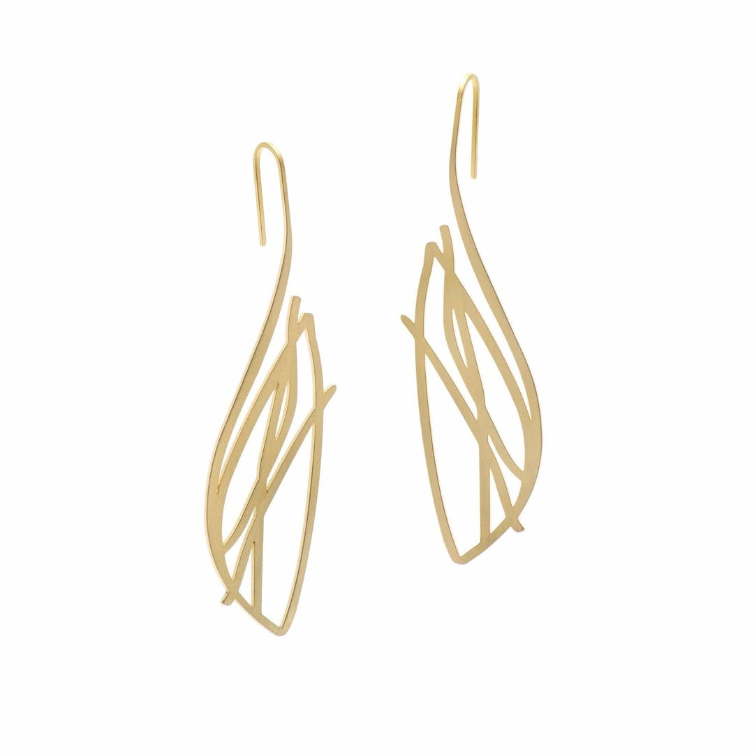 Flight Earrings - Raw Stainless Steel - inSync design