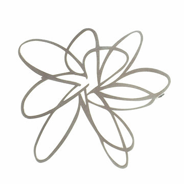 Flower Brooch - Raw Stainless Steel - Bundle add-on - inSync design
