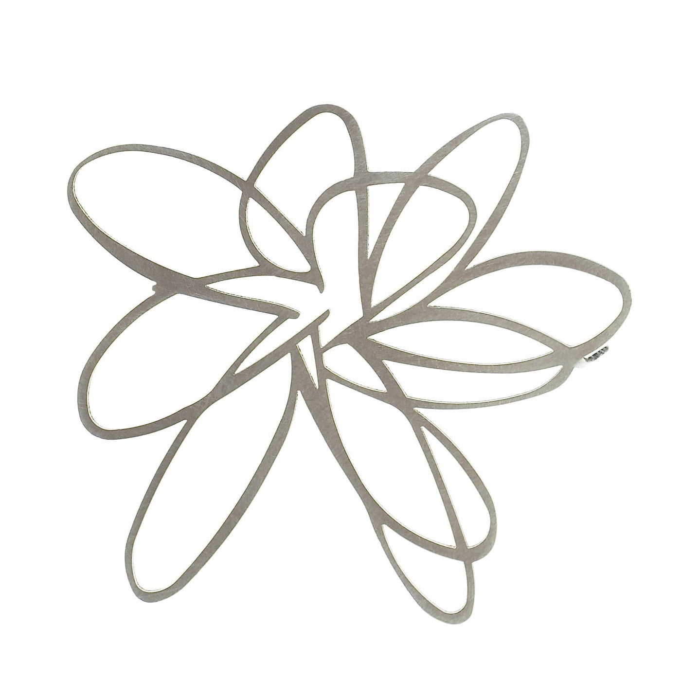 Flower Brooch - Raw Stainless Steel - inSync design